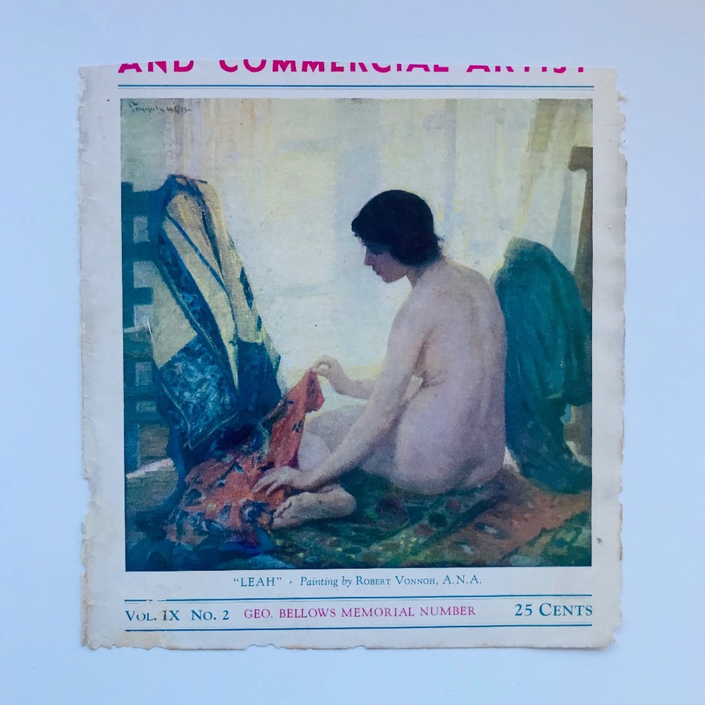 Vintage 1920s Artist Magazine Cover Clipping, Impressionist